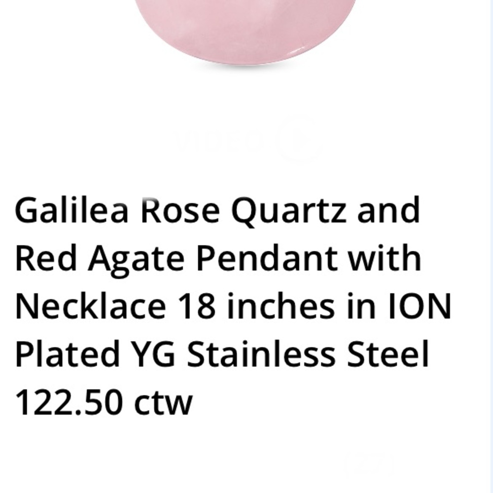 Rose Quartz & Red Agate Necklace - Picture 2 of 6